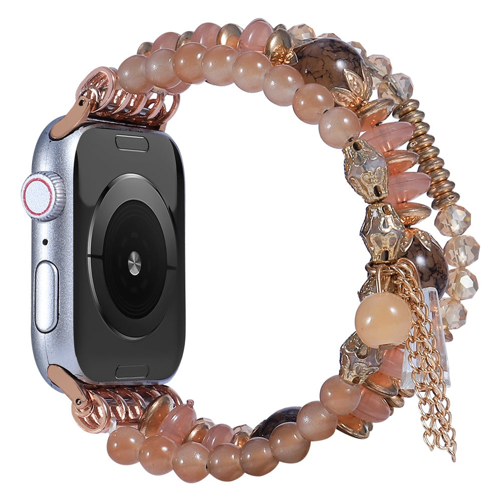 For Apple Watch Series 9 8 7 41mm SE (2023) SE SE (2022) 6 5 4 40mm 3 2 1 38mm Stylish Agate + Stainless Steel Bracelet Watch Strap Watch Band For Apple Watch Series 9 8 7 41mm SE (2023) SE SE (2022) 6 5 4 40mm 3 2 1 38mm Stylish Agate + Stainless Steel Bracelet Watch Strap Watch Band
